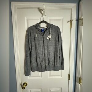 Nike Heather Gray Full-Zip Hoodie